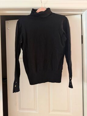 Black Turtleneck Women's Sweater - Classic Knit